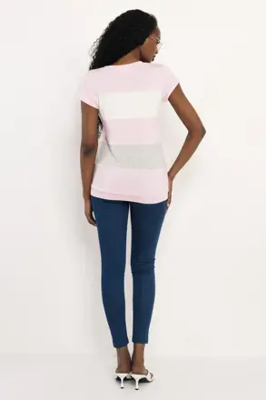 AMNESIA tricko Sinello pudrove