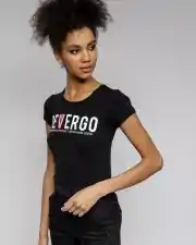 Dámske tričko s okrúhlym výstrihom čierne