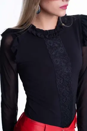 Mayo Chix elegantný top EDEN čierny