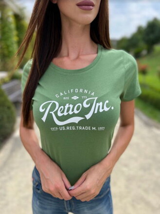 Retrojeans tričko dámske LUCA zelené