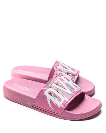 Dámske šľapky CARAVELLA Flower pink Devergo