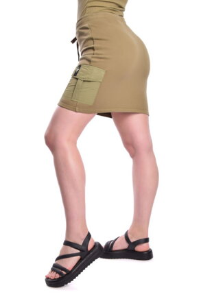 RETRO kratka sukna EILEEN khaki