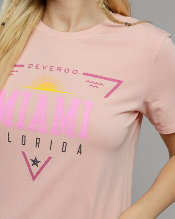 DEVERGO dámske tričko Miami ružové