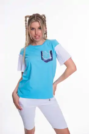 MAYO CHIX tričko Comfort modré