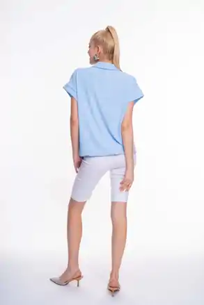 MAYO CHIX bluzka Barcelona bledomodra