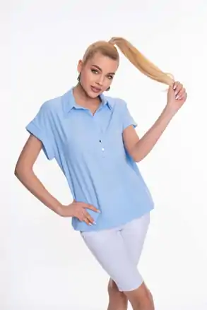 MAYO CHIX bluzka Barcelona bledomodra