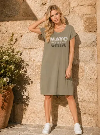MAYO CHIX šaty collins khaki,modre,hnede