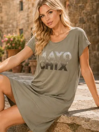 MAYO CHIX šaty collins khaki,modre,hnede