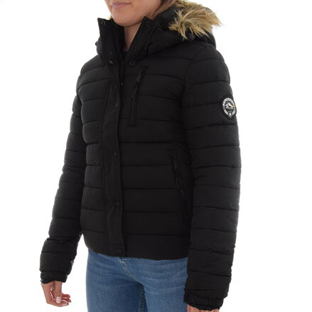 Dámsky Superdry faux fur čierna