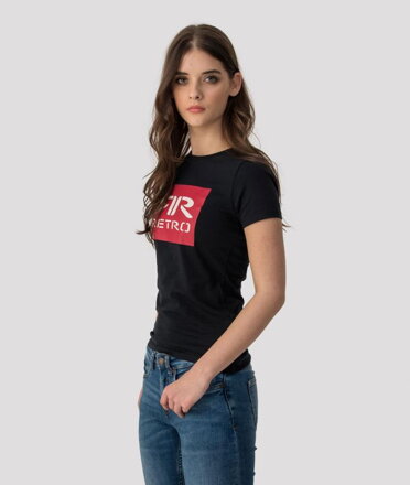 Retro dámske tričko CHARLOTTE čierne