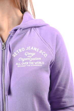  RetroJeans dámska mikina Jasmine na zips fialová