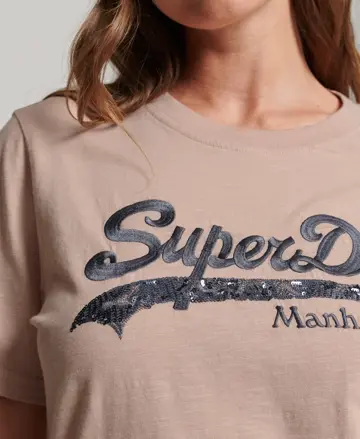 Superdry dámske tričko ružové