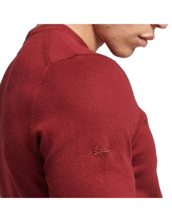 Superdry Pánsky pulover vínovo červený