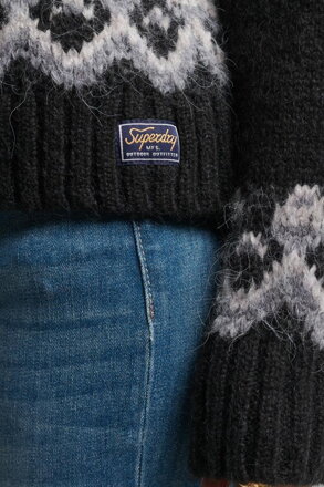  Dámsky sveter Superdry Vintage Slouchy čierna