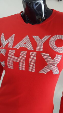 Dámske tričko dlhý rukáv LIGHT Mayo Chix cervene