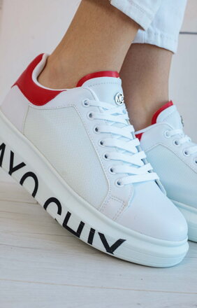 Tenisky MIRIAM white red Mayo Chix 2827