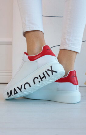Tenisky MIRIAM white red Mayo Chix 2827