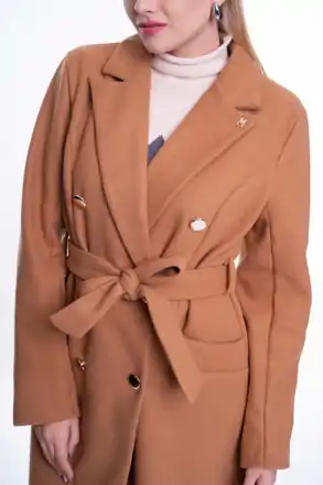 MAYO CHIX elegantný kabát Antico béžový