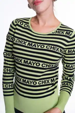 MAYO CHIX pulover Katie zeleny