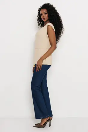 AMNESIA tricko Beron krem