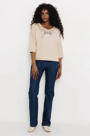 AMNESIA tricko Inker krem