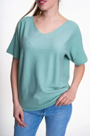 MAYO CHIX pleteny pulover mentol