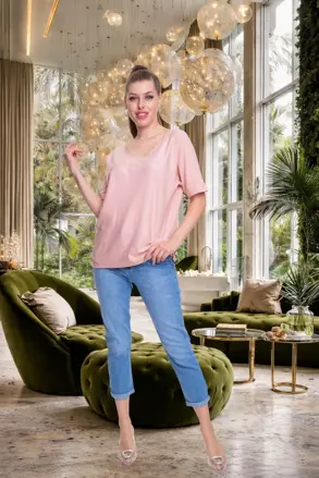 MAYO CHIX pleteny pulover ruzovy