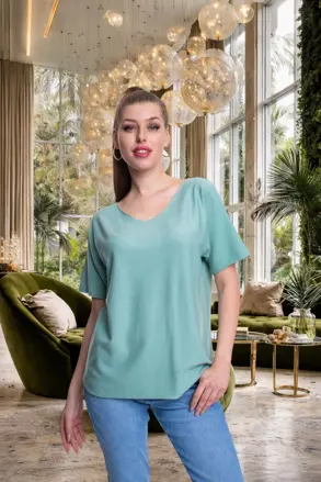 MAYO CHIX pleteny pulover mentol