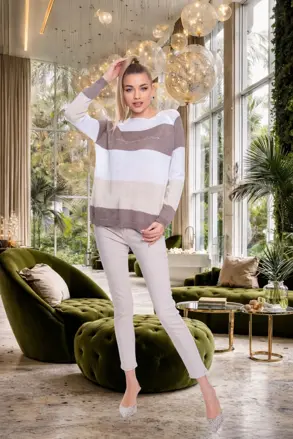 MAYO CHIX Palmer pleteny pulovrik bez