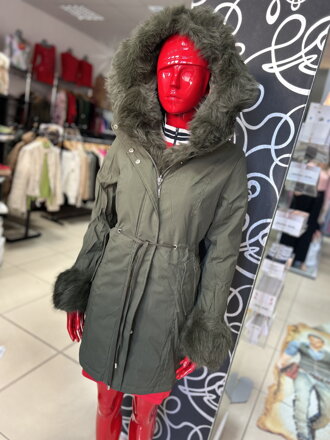 DAMSKY ZIMNY kabat -parka zeleny