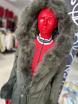 DAMSKY ZIMNY kabat -parka zeleny