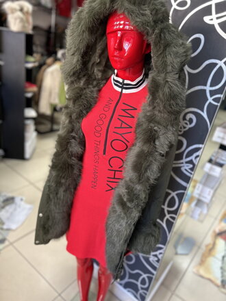 DAMSKY ZIMNY kabat -parka zeleny