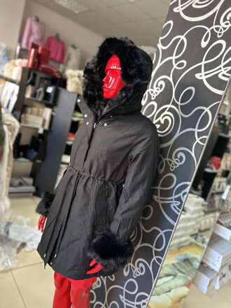 DAMSKY ZIMNY kabat -parka čierna