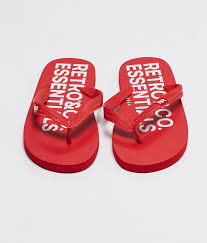 RETRO pánske žabky Boston red
