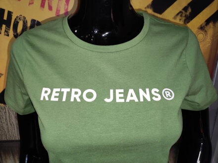 RETRO dámske tričko Olivia zelené