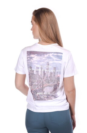 Dámske tričko NEW YORK white Retro Jeans