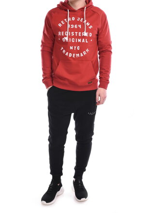 Pánska mikina MONSERRATT hoodie red RETRO Jeans