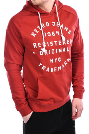 Pánska mikina MONSERRATT hoodie red RETRO Jeans