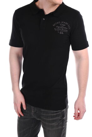 Pánska polokošeľa ROSENBLATT polo black RETRO Jeans