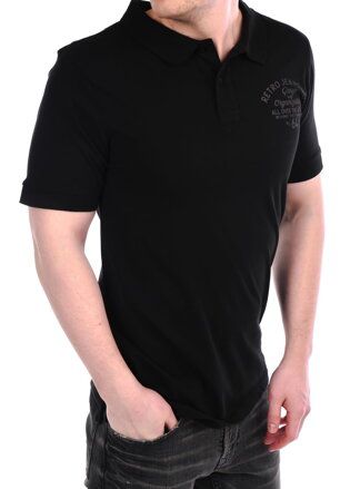 Pánska polokošeľa ROSENBLATT polo black RETRO Jeans