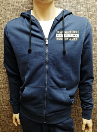  Pánska mikina KIAN ZIPUP HOODIE dark blue RETRO Jeans