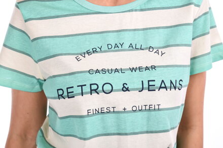 Dámke tričko TIGER LILY top mint stripes RETRO Jeans