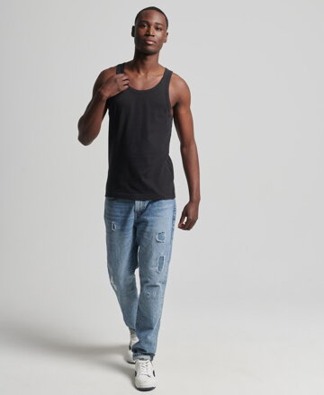 Pánske tielko Organic Cotton Vintage Logo Black SUPERDRY