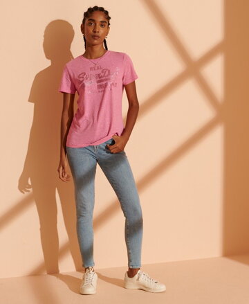 Dámske tričko Vintage Logo Tonal Glitter SUPERDRY