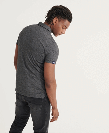 Pánske polokošeľa SUPERDRY tm.sivá