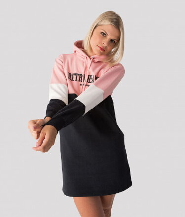 Retrojeans dámske mikinové šaty KNOXVILLE ružové
