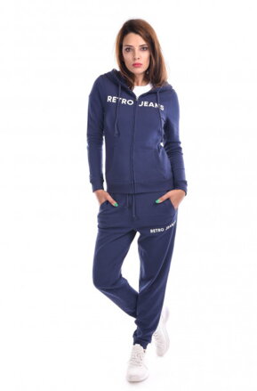 Retro jeans mikina OLIVIA modra