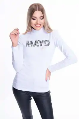 Mayo Chix Portský rolák fny. "zebra"BIELI