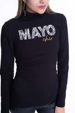  Mayo Chix Portský rolák fny. "zebra" čierna