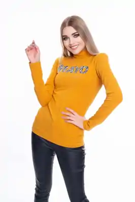  Mayo Chix Portský rolák fny. "zebra" horčicová